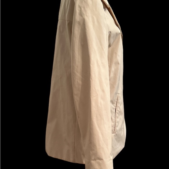 Jones New York Ladies Large Pale Yellow Lined Rain Jacket - Picture 4 of 7